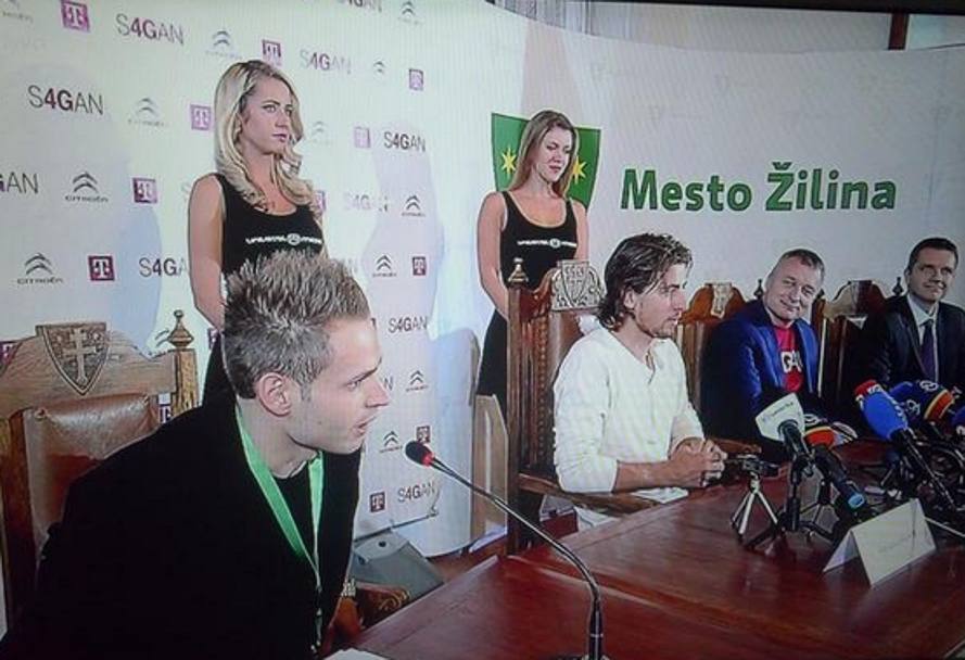 Una conferenza stampa di Sagan, che si  tenuta nel comune di Zilina,  stata trasmessa in diretta televisiva dal canale slovacco RSTV1